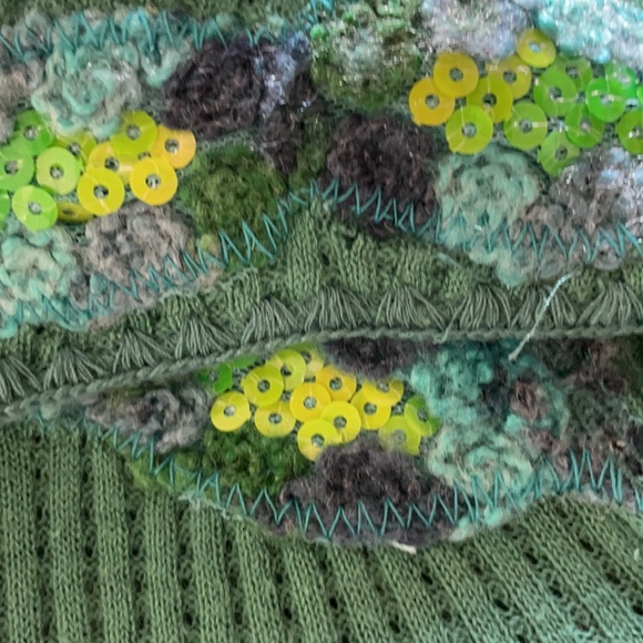 Free people flouncy emerald top with sequins small - Picture 6 of 6